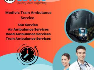Medivic provides medical facilities in a train ambulance along with patient transfer in Lucknow